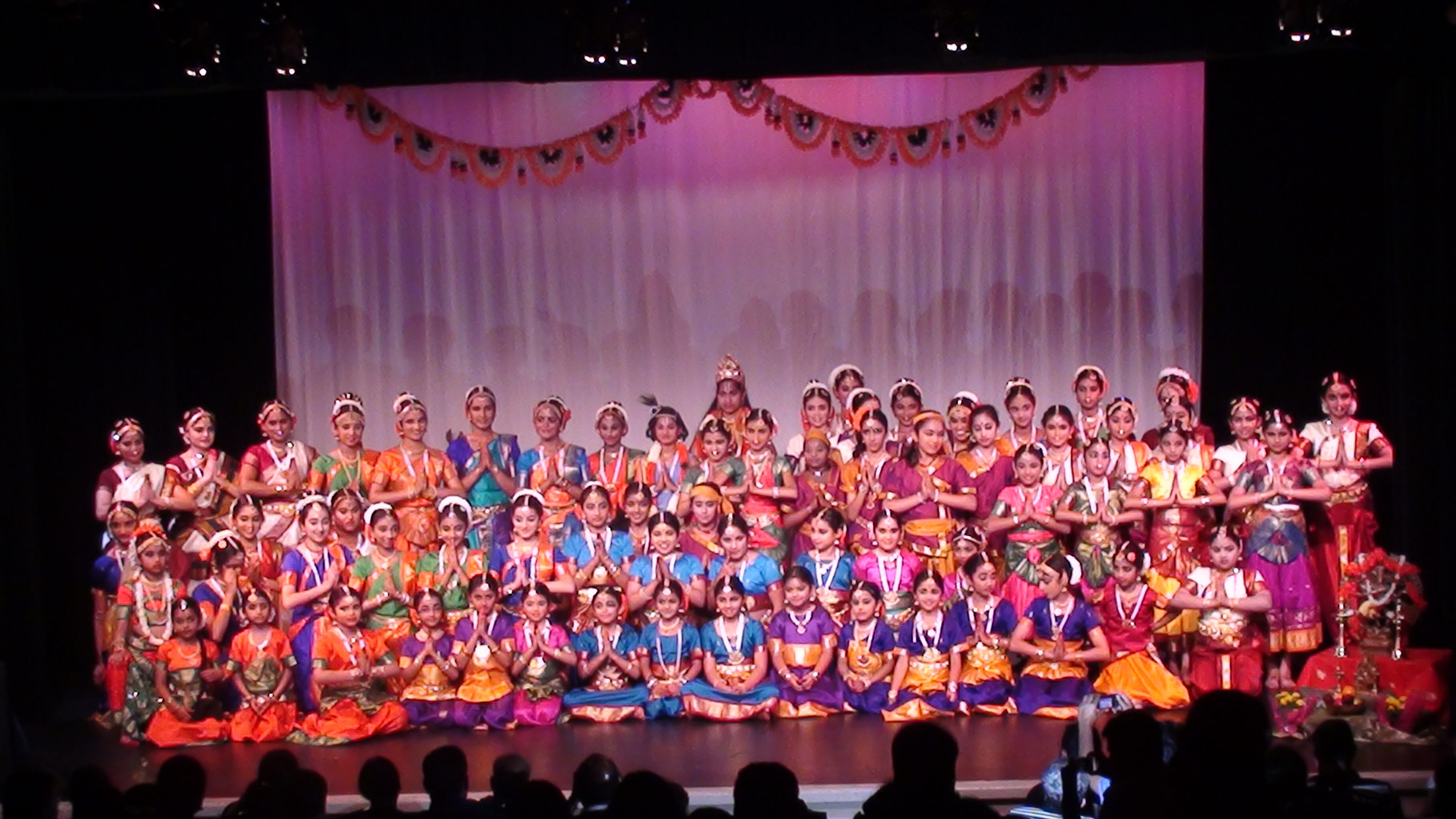 Nrityananda students on stage at the annual recital